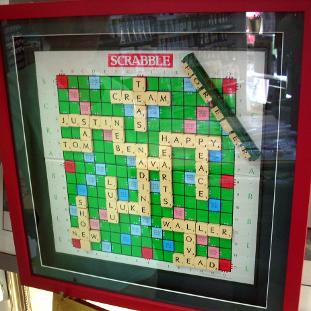 Framed Scrabble game